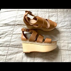 LOEFFLER RANDALL 9.5 Natural Platform Sandal $395